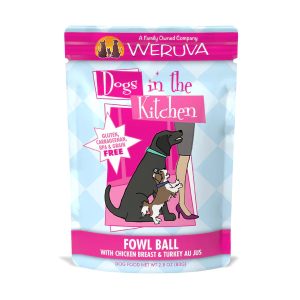 Dogs in the Kitchen Fowl Ball Au Jus Wet Dog Food, 2.8 oz Pouch (Case of 12)