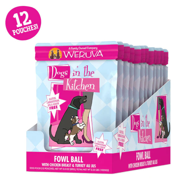 Dogs in the Kitchen Fowl Ball Au Jus Wet Dog Food, 2.8 oz Pouch (Case of 12) - Image 4