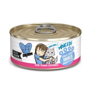 BFF Chuckles Wet Cat Food, Tuna & Chicken Dinner in Gelée, 5.5 oz (Case of 24)
