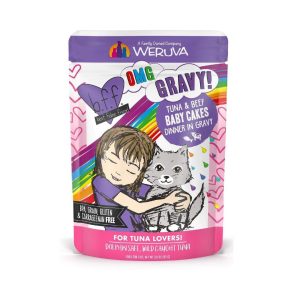 BFF OMG Baby Cakes Wet Cat Food, Tuna & Beef in Gravy, 3 oz Pouch (Case of 12)