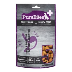 PureBites+ Gut & Digestion Chicken & Pumpkin Freeze-Dried Dog Treats, 3 oz