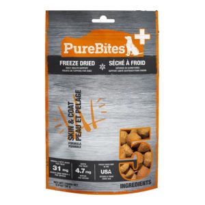 PureBites+ Skin & Coat Chicken Freeze-Dried Dog Treats, 3 oz