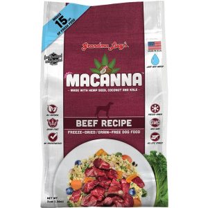 Grandma Lucy's Macanna Beef Trial Size Freeze-Dried Dog Food, Case of 6