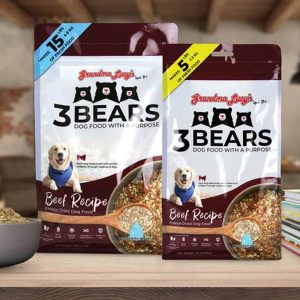Grandma Lucy's 3 Bears Dog Food, Beef, 1 lb