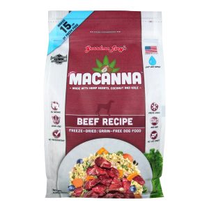 Grandma Lucy's Macanna Grain-Free Beef Freeze-Dried Dog Food, 3 lb