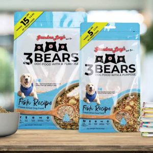 Grandma Lucy's 3 Bears Dog Food, Fish Trail Packs, 6 ct