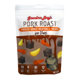 Grandma Lucy's Freeze-Dried Meatballs Pork Roast Dog Treats, 3 oz