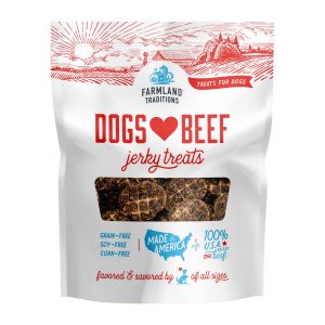 Farmland Traditions Dogs Love Beef Jerky Dog Treats, 40 oz