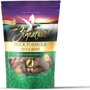 Zignature Ziggy Bar Duck Dog Treats, 12 oz