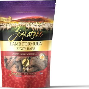Zignature Ziggy Bar Lamb Dog Treats, 12 oz