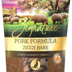 Zignature Ziggy Bar Pork Dog Treats, 12 oz