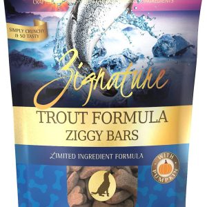 Zignature Ziggy Bar Trout Dog Treats, 12 oz