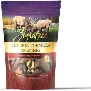 Zignature Ziggy Bar Venison Dog Treats, 12 oz