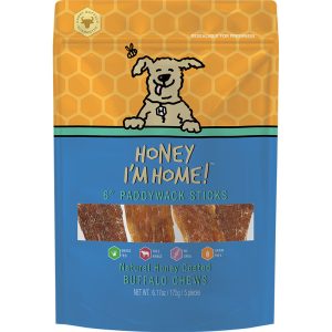 Honey I'm Home Buffalo Paddywack Dog Treats, 5 Pack