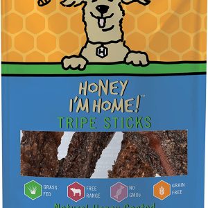 Honey I'm Home Buffalo Tripe Streaks Dog Treats, 3.17 oz