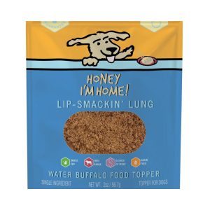Honey I'm Home Natural Water Buffalo Lip-Smackin' Lung Food Topper