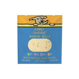 Honey I'm Home Natural Water Buffalo Barkin' Bully Food Topper