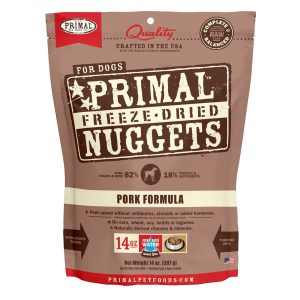 Primal Freeze-Dried Nuggets for Dogs, Pork, 14 oz
