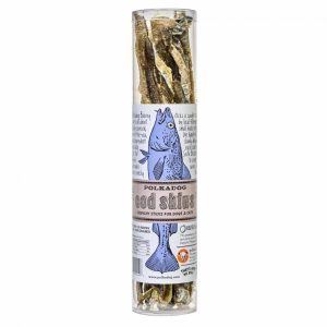 Polka Dog Bakery Cod Skins Crunchy for Dogs & Cats Dog Treats, 2.5 oz