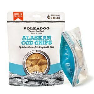 Polka Dog Bakery Cod Chips Dog Treats, 4 oz