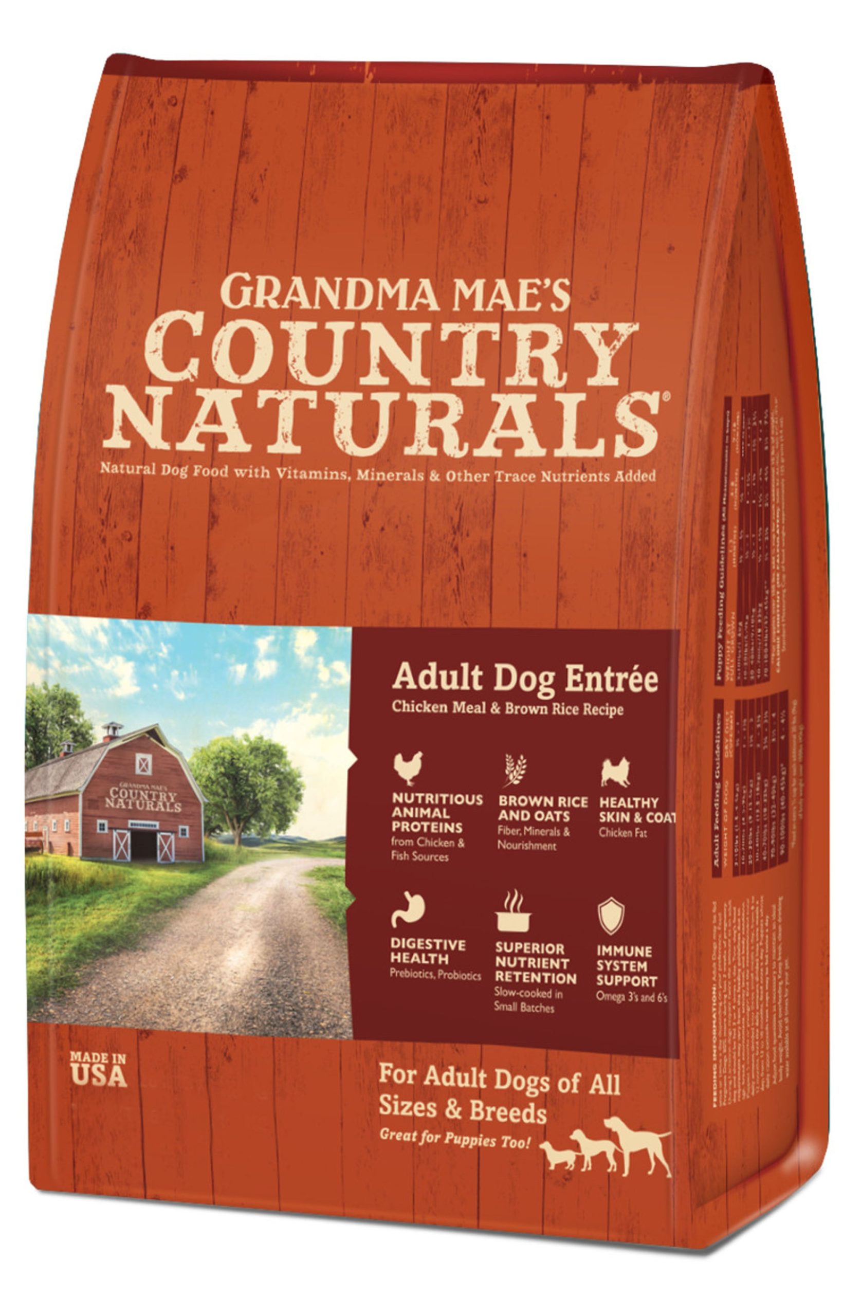 Grandma Mae's Country Naturals Premium Adult Dry Dog Food, 4 lb