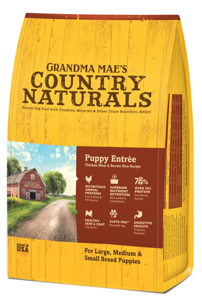 Grandma Mae's Country Naturals Premium Puppy Dry Dog Food, 4 lb