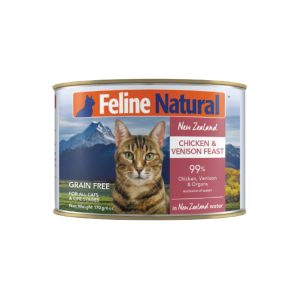 Feline Natural Grain-Free Canned Cat Food, Chicken & Venison, 6 oz (Case of 12)