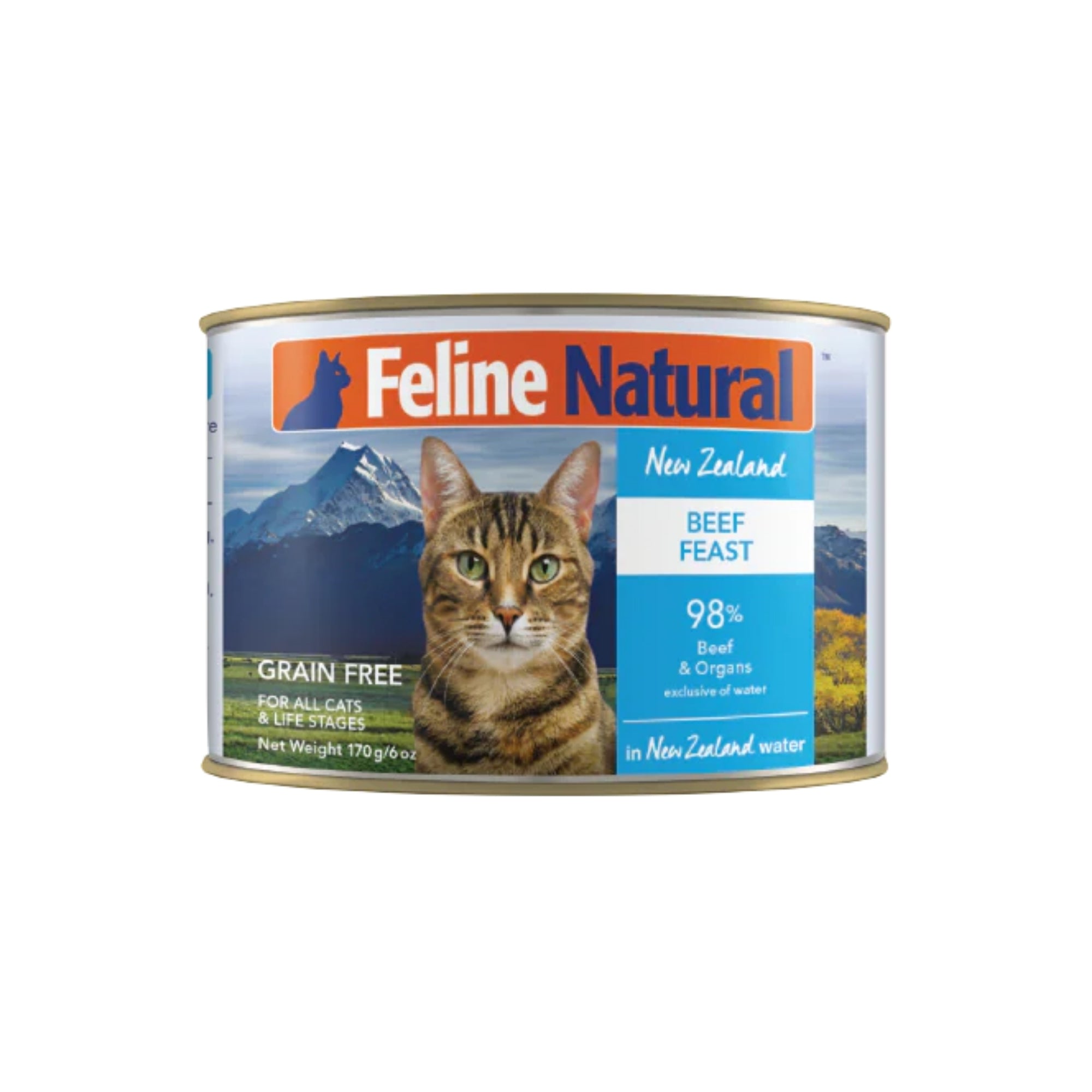 Feline Natural Grain-Free Canned Cat Food, Beef Feast, 6 oz (Case of 12)