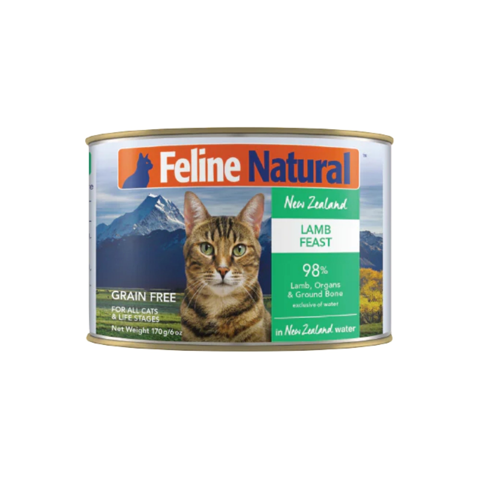 Feline Natural Grain-Free Canned Cat Food, Lamb Feast, 6 oz (Case of 12)