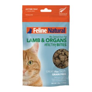 Feline Natural Freeze-Dried Healthy Bites Cat Treats, Lamb, 1.76 oz