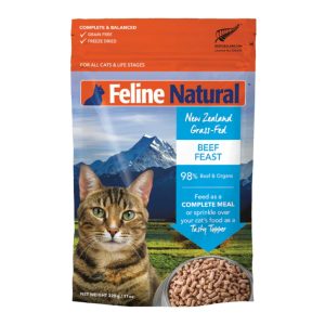Feline Natural Freeze-Dried New Zealand Beef Feast, 11 oz