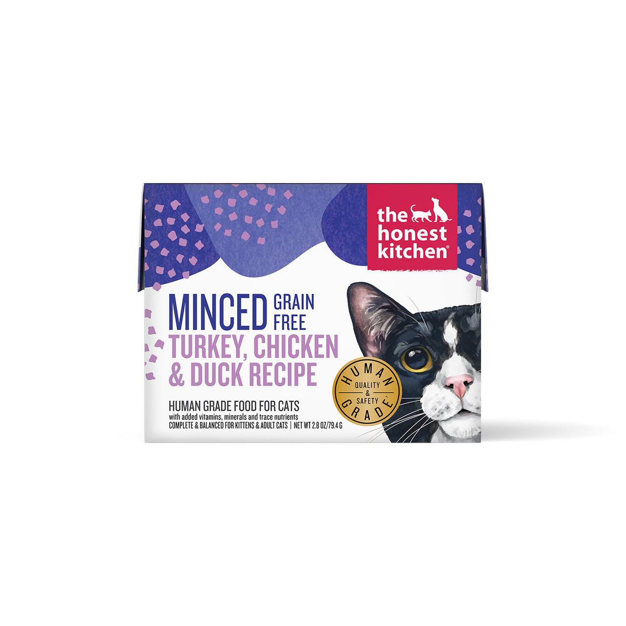 Honest Kitchen Minced Turkey, Chicken & Duck in Gravy, 2.8 oz, 12 Pack