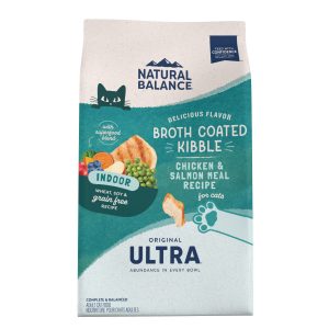 Natural Balance Ultra Broth-Coated Indoor Dry Cat Food, Chicken & Salmon, 6 lb