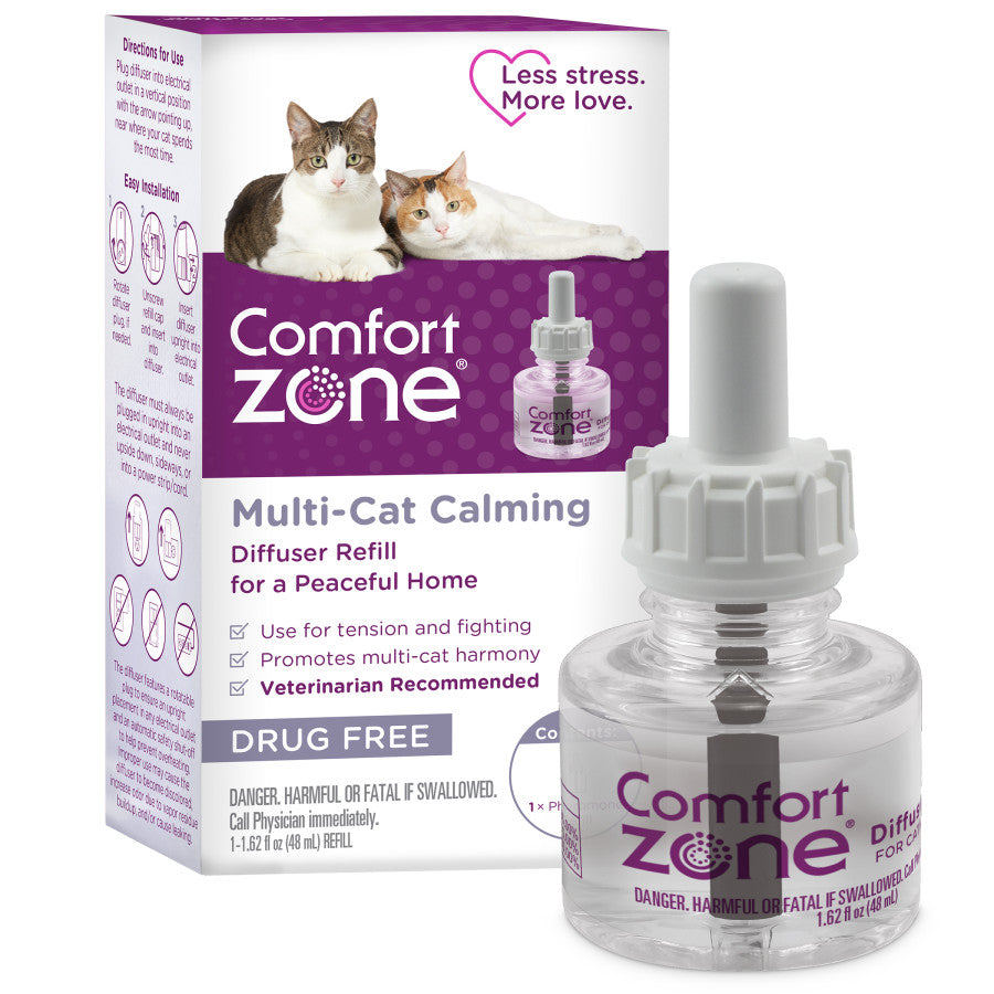 Comfort Zone Multi-Cat Calming Diffuser Refill for Cats and Kittens
