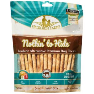 Nothin' to Hide Beef Twist Stix Dog Chews, 50 Pack