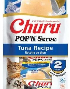 Inaba Churu Pop'n Serve Lickable Cat Treat, Tuna, 2.46 oz (Case of 4)