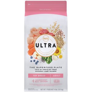 Nutro Ultra High Protein Toy Breed Adult Dog Food, Chicken, Lamb & Salmon, 4 lb