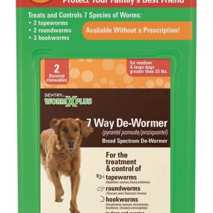 SENTRY Worm X Plus 7 Way De-Wormer, Large Dog